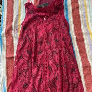 red lace dress